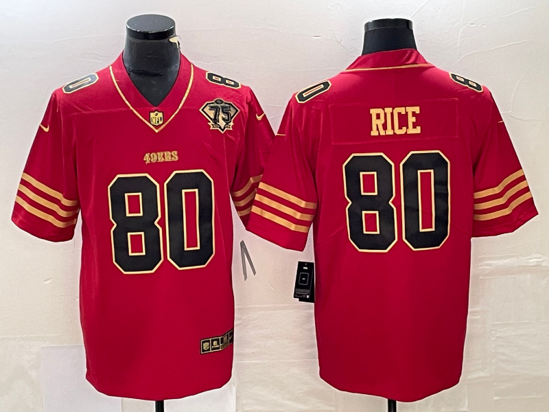 Men's San Francisco 49ers Jerry Rice #80 Scarlet Vapor Elite Retired Jersey